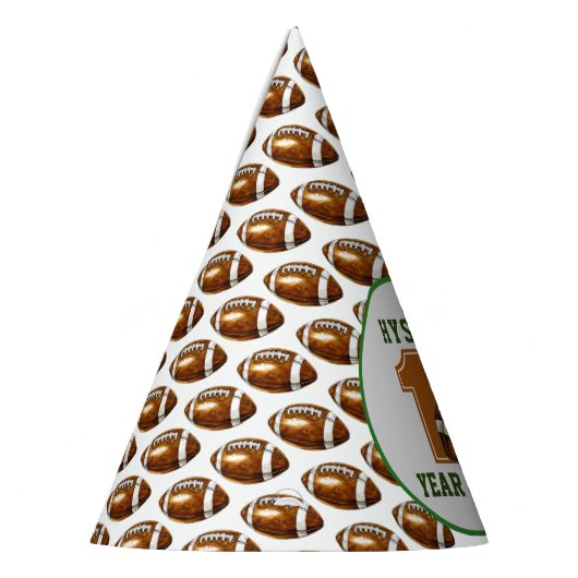 Eerste jaar naar beneden | Football 1e verjaardag Feesthoedjes (Links)