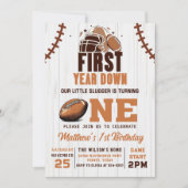 Eerste jaar naar beneden Football 1e verjaardag Kaart (Voorkant)