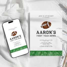 Eerste jaar naar beneden Football 1e verjaardag Kaart