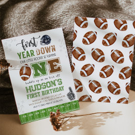Eerste jaar naar beneden Football 1e verjaardag Kaart