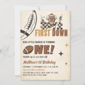 Eerste jaar naar beneden Football 1e verjaardag Kaart (Voorkant)