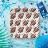 Eerste jaar naar beneden Football 1e verjaardag Papieren Bordje (Feest)