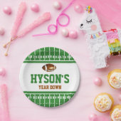 Eerste jaar naar beneden | Football 1e verjaardag Papieren Bordje (Feest)