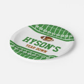 Eerste jaar naar beneden | Football 1e verjaardag Papieren Bordje (Gekanteld)