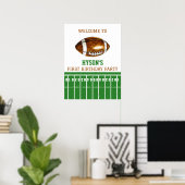 Eerste jaar naar beneden | Football 1e verjaardag Poster (Thuiskantoor)