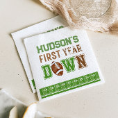 Eerste jaar naar beneden Football 1e verjaardag Servet