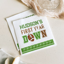 Eerste jaar naar beneden Football 1e verjaardag Servet