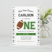 Eerste jaar omlaag | Football Boy 1e verjaardagsfe Kaart (Staand voorkant)