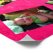 Eerste jaar op maat gesneden Poster voor baby's (Hoek)