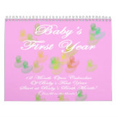 Eerste jaar open agenda voor baby's kalender (Hoes)
