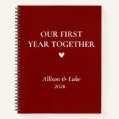 Eerste jaar samen Keepsake Journal voor Passen get Notitieboek (Voorkant)