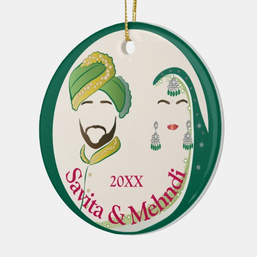 Eerste jaar samen ornament (Links)