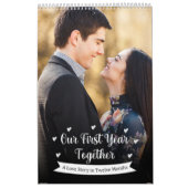Eerste jaar samen Pas getrouwd foto romantische qu Kalender (Hoes)