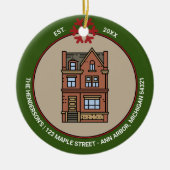 Eerste jaar startpunt voor Feestdagen op maat Keramisch Ornament (Voorkant)