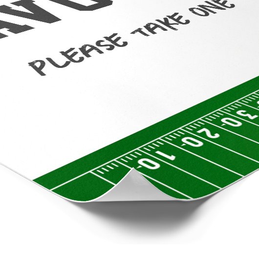 Eerste Jaar Uit Voetbal Verjaardag Favorieten Bord Poster (Hoek)