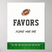 Eerste Jaar Uit Voetbal Verjaardag Favorieten Bord Poster (Voorkant)