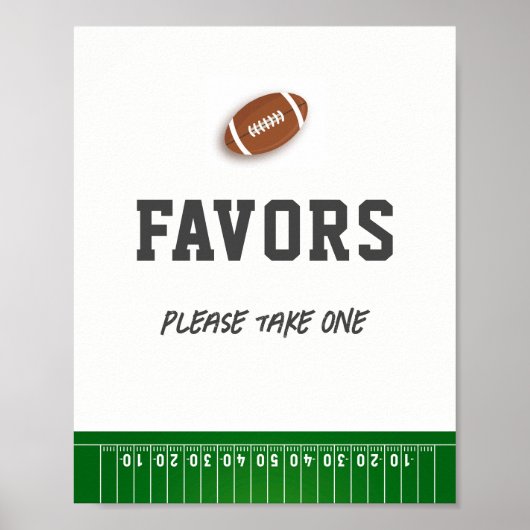 Eerste Jaar Uit Voetbal Verjaardag Favorieten Bord Poster