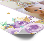 Eerste jaar van eerste verjaardag Foto Milestone C Poster (Hoek)