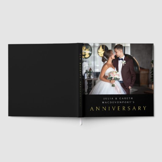 Eerste jaar van het huwelijk Jubileum Fotoboek Gastenboek (Volledig)