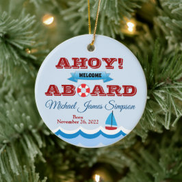 Eerste jaar van Nautical Baby Keepomwille Ornament