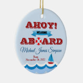 Eerste jaar van Nautical Baby Keepomwille Ornament (Rechts)