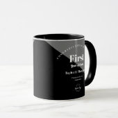 Eerste jaar van service gepersonaliseerd relatiege mok (Voorkant rechts)