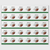 Eerste Jaar Voetbal Verjaardag  Cadeaupapier (Vlak)