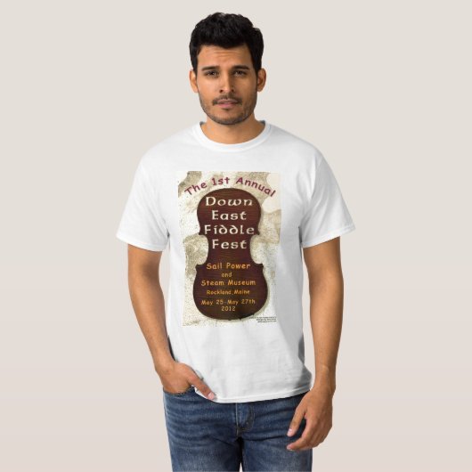 Eerste jaarbeursjaar naar Oost Fiddle T-shirt (Voorkant volledig)