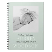 Eerste jaarblad van de moderne elegante Foto Baby