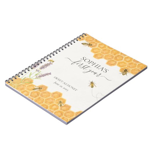 Eerste jaarboek baby honingbijen notitieboek (Linkerzijde)