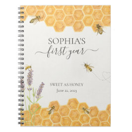 Eerste jaarboek baby honingbijen notitieboek