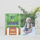 Eerste jaardag Footballs jongens eerste geboorteda Kaart (Staand voorkant)