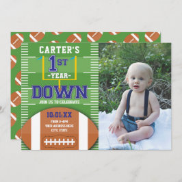 Eerste jaardag Footballs jongens eerste geboorteda Kaart