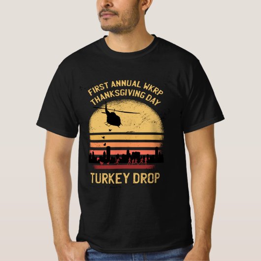 Eerste jaardag van WKRP Turkije: dag van de Thanks T-shirt (Voorkant)