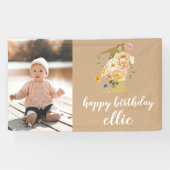 Eerste jaardag Wanddecoratie Aangepaste banner (Horizontaal)