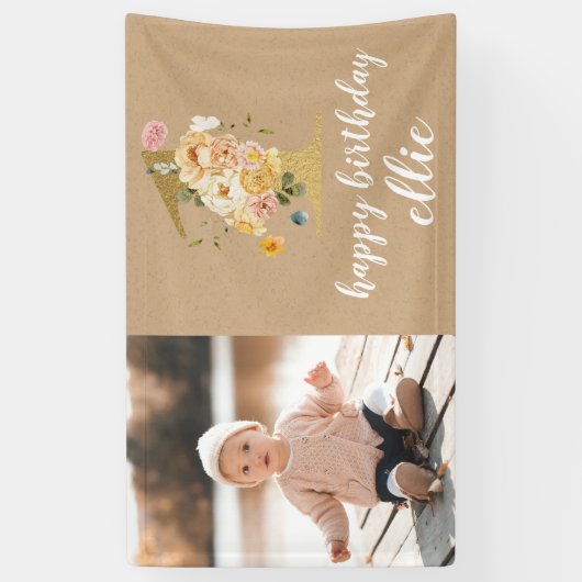 Eerste jaardag Wanddecoratie Aangepaste banner (Verticaal)