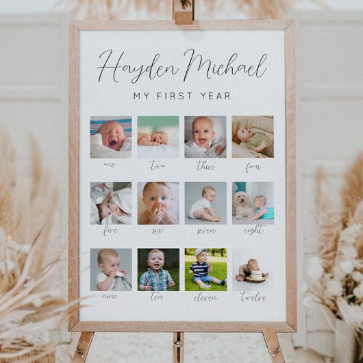 Eerste jaarfoto poster