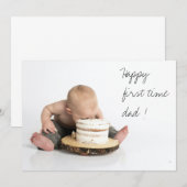 Eerste jaars vader | Vaderdag | Fotokaart Aankondiging (Voorkant / Achterkant)
