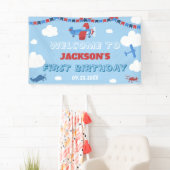 Eerste jaarvlucht van één jaar met gevlogen achter spandoek (Insitu)