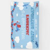 Eerste jaarvlucht van één jaar met gevlogen achter spandoek (Verticaal)