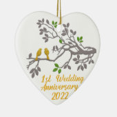 Eerste Jubileum 2022 | Uniek cadeauidee Keramisch Ornament (Rechts)