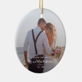 Eerste Jubileum als de heer en mevrouw Couples Fot Keramisch Ornament (Rechts)