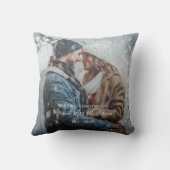 Eerste Jubileum als de heer en mevrouw Kerstmis Fo Kussen (Achterkant)