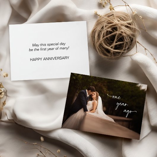 Eerste Jubileum - Een jaar geleden Happy Jubileum Kaart