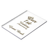 Eerste Jubileum Gastboek Gold White Notitieboek (Linkerzijde)