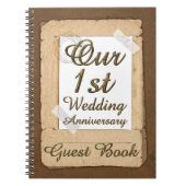 Eerste Jubileum Gastboek Vintage Notitieboek (Voorkant)