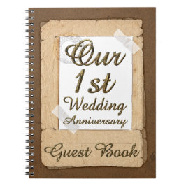 Eerste Jubileum Gastboek Vintage Notitieboek