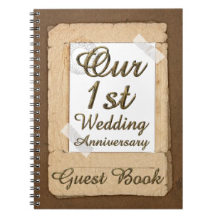 Eerste Jubileum Gastboek Vintage Notitieboek