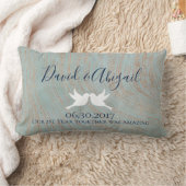 Eerste Jubileum Gift Blue en Koper Kussen (Deken)