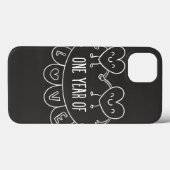 Eerste Jubileum Gift Chalk Hearts iPad-draagtas Case-Mate iPhone Case (Achterkant (horizontaal))